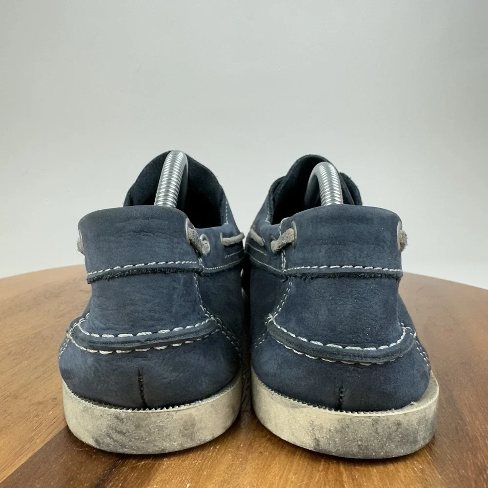 Mens Rodd & Gunn Viaduct Navy Blue Leather Casual Lace Up Boat Shoes Size EU 44